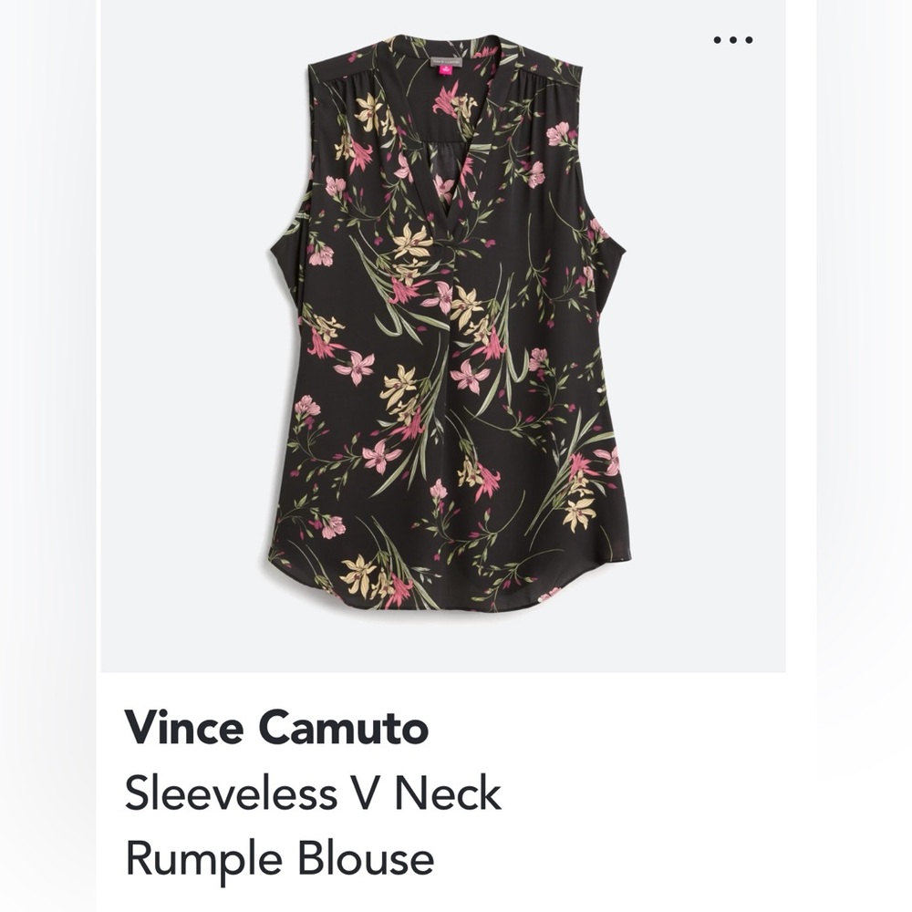 Vince Camuto. Elegant black sleeveless top.